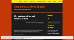 Desktop Screenshot of lessisbetter.org